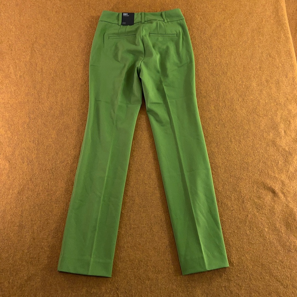 WHBM Women 00R Green Zoey Straight Ankle Pandora Pants NWT - Picture 8 of 9